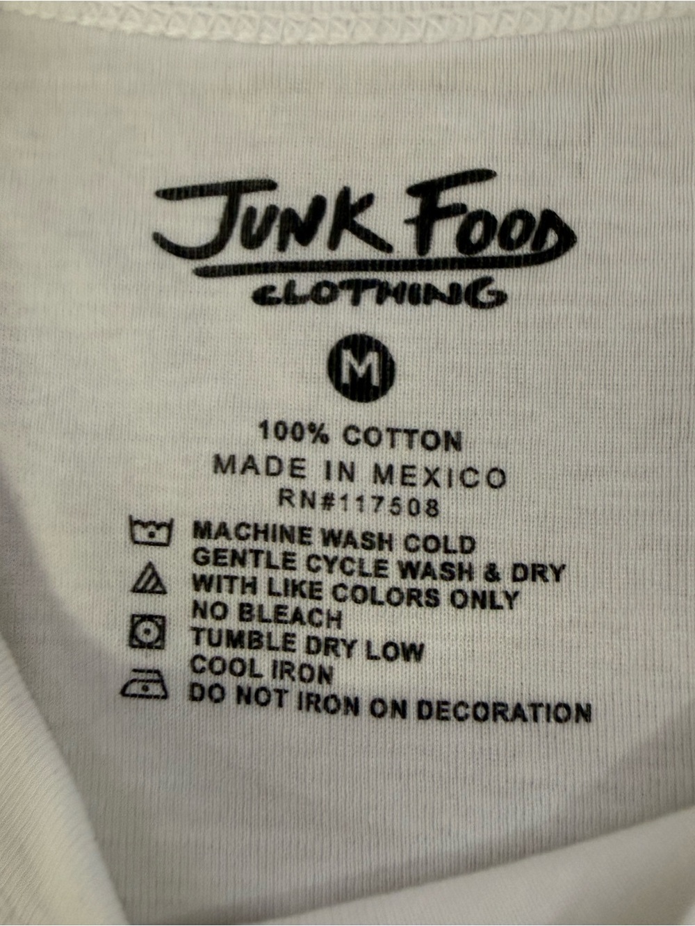 Junk Food Clothing AC/DC 1983 On Tour White Graphic Cropped Baby Tee - Picture 2 of 9
